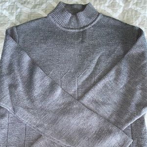 Thick gray turtleneck